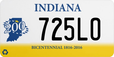 IN license plate 725LO