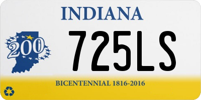 IN license plate 725LS