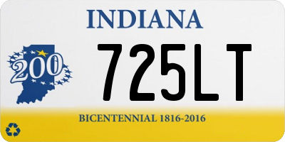 IN license plate 725LT