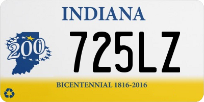 IN license plate 725LZ