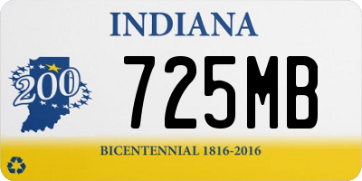 IN license plate 725MB