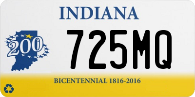 IN license plate 725MQ