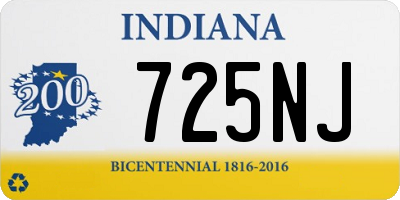 IN license plate 725NJ