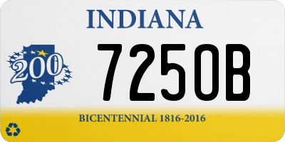 IN license plate 725OB