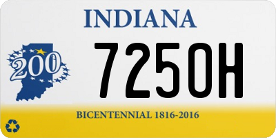 IN license plate 725OH