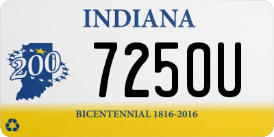 IN license plate 725OU