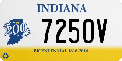 IN license plate 725OV