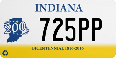 IN license plate 725PP