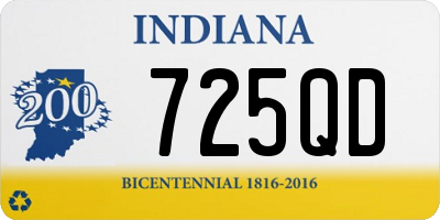 IN license plate 725QD