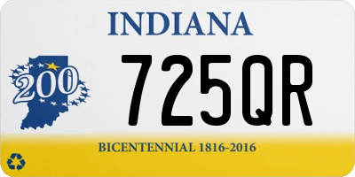 IN license plate 725QR