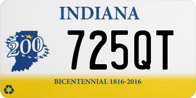 IN license plate 725QT