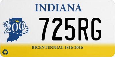 IN license plate 725RG