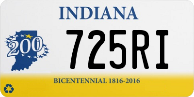 IN license plate 725RI