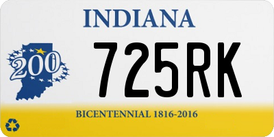 IN license plate 725RK