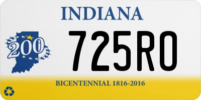 IN license plate 725RO
