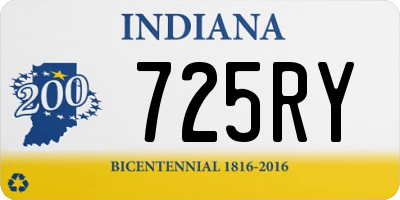 IN license plate 725RY