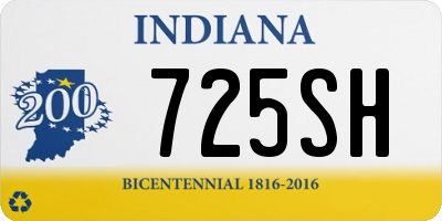 IN license plate 725SH