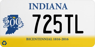 IN license plate 725TL