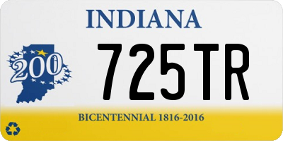 IN license plate 725TR