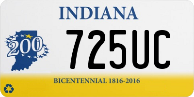 IN license plate 725UC