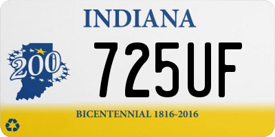 IN license plate 725UF