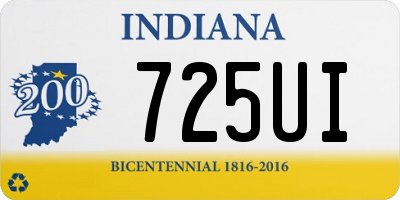 IN license plate 725UI