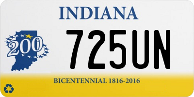 IN license plate 725UN