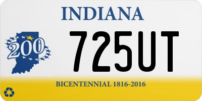 IN license plate 725UT