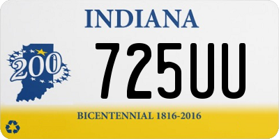 IN license plate 725UU