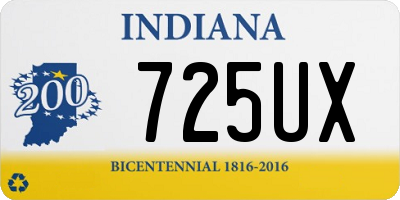 IN license plate 725UX