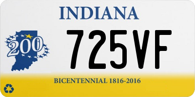 IN license plate 725VF