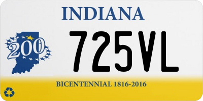 IN license plate 725VL