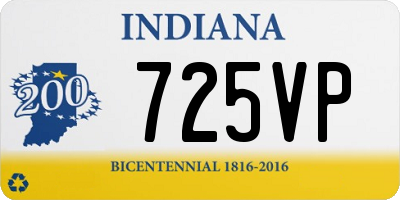 IN license plate 725VP