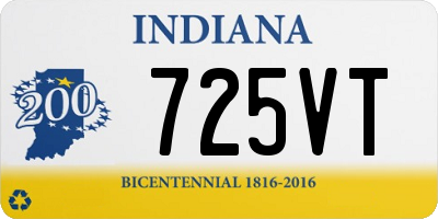 IN license plate 725VT