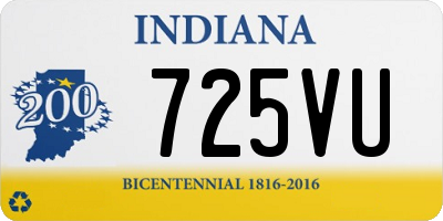 IN license plate 725VU