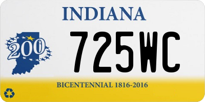 IN license plate 725WC