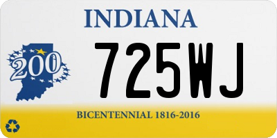 IN license plate 725WJ