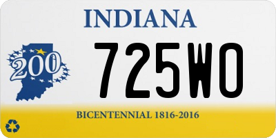 IN license plate 725WO