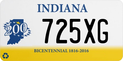 IN license plate 725XG