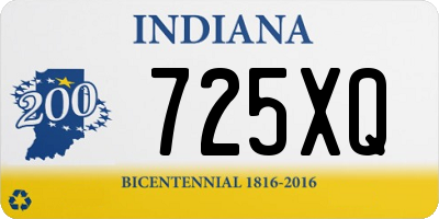 IN license plate 725XQ