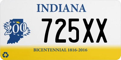 IN license plate 725XX