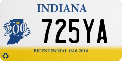 IN license plate 725YA