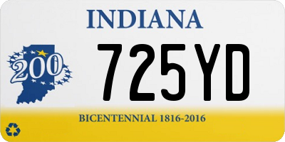 IN license plate 725YD