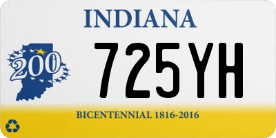 IN license plate 725YH