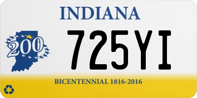 IN license plate 725YI