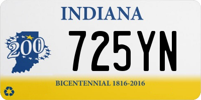 IN license plate 725YN