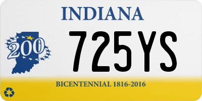 IN license plate 725YS