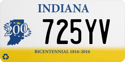 IN license plate 725YV