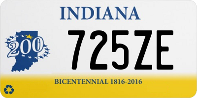 IN license plate 725ZE