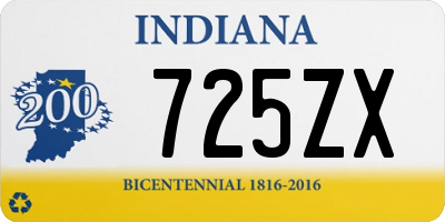 IN license plate 725ZX